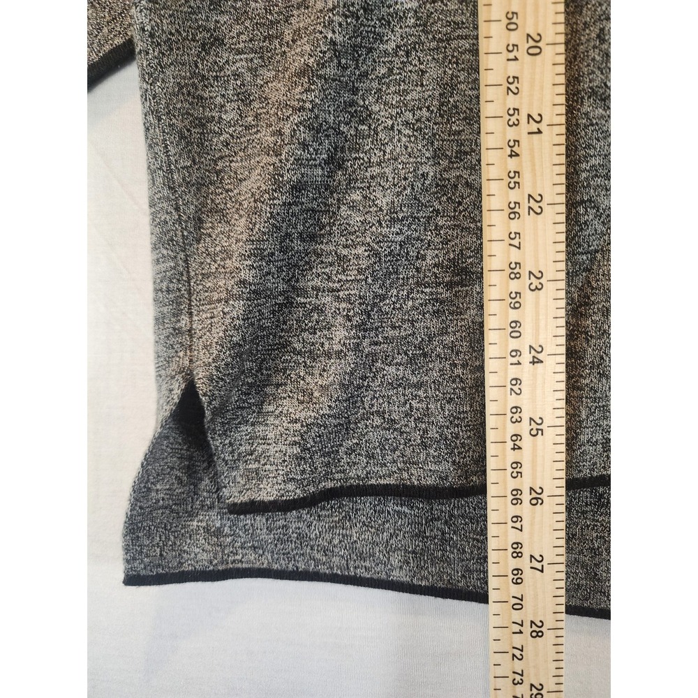 Womens Calvin Klein Cowl Neck Sweater Pullover Gray Black Long Sleeve Size Large - Picture 3 of 11
